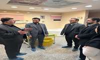 دکتر محمد فتحی فرماندار فامنین به همراه قمری رییس دادگستری،  صادقی دادستان عمومی و انقلاب و مدیر شبکه بهداشت و درمان شهرستان فامنین 